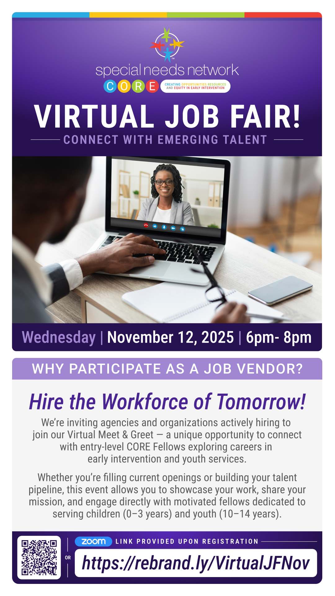 CORE Virtual Job Fair Vendors Graphics November